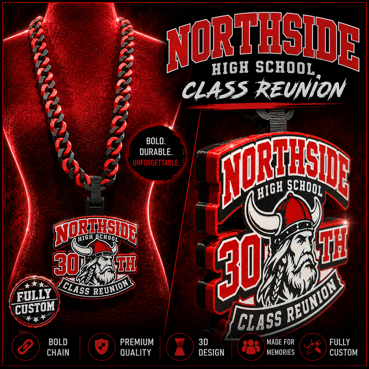 NHS 30th Class Reunion Cuban Link Hype Chain