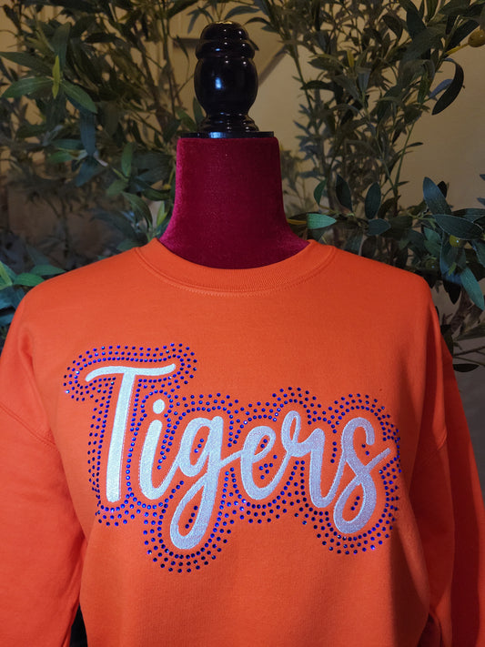 Tigers Rhinestone & Embroidery Sweatshirt