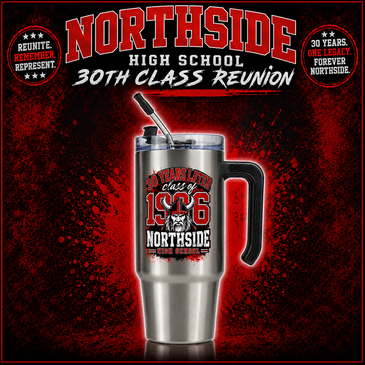 NHS 30th Class Reunion Stainless Steel 30oz Tumbler